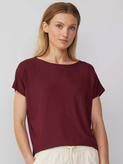 Ladies Maroon Viscose Top