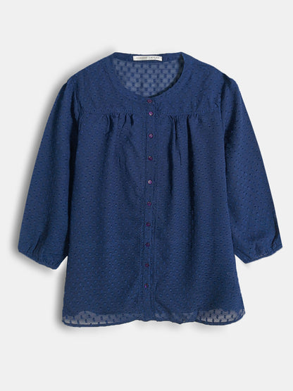 Ladies Woven Blouse With Built-In Camisole