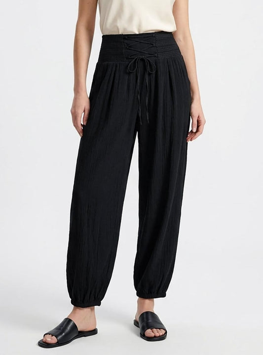 Ladies Crushed Balloon Leg Pant