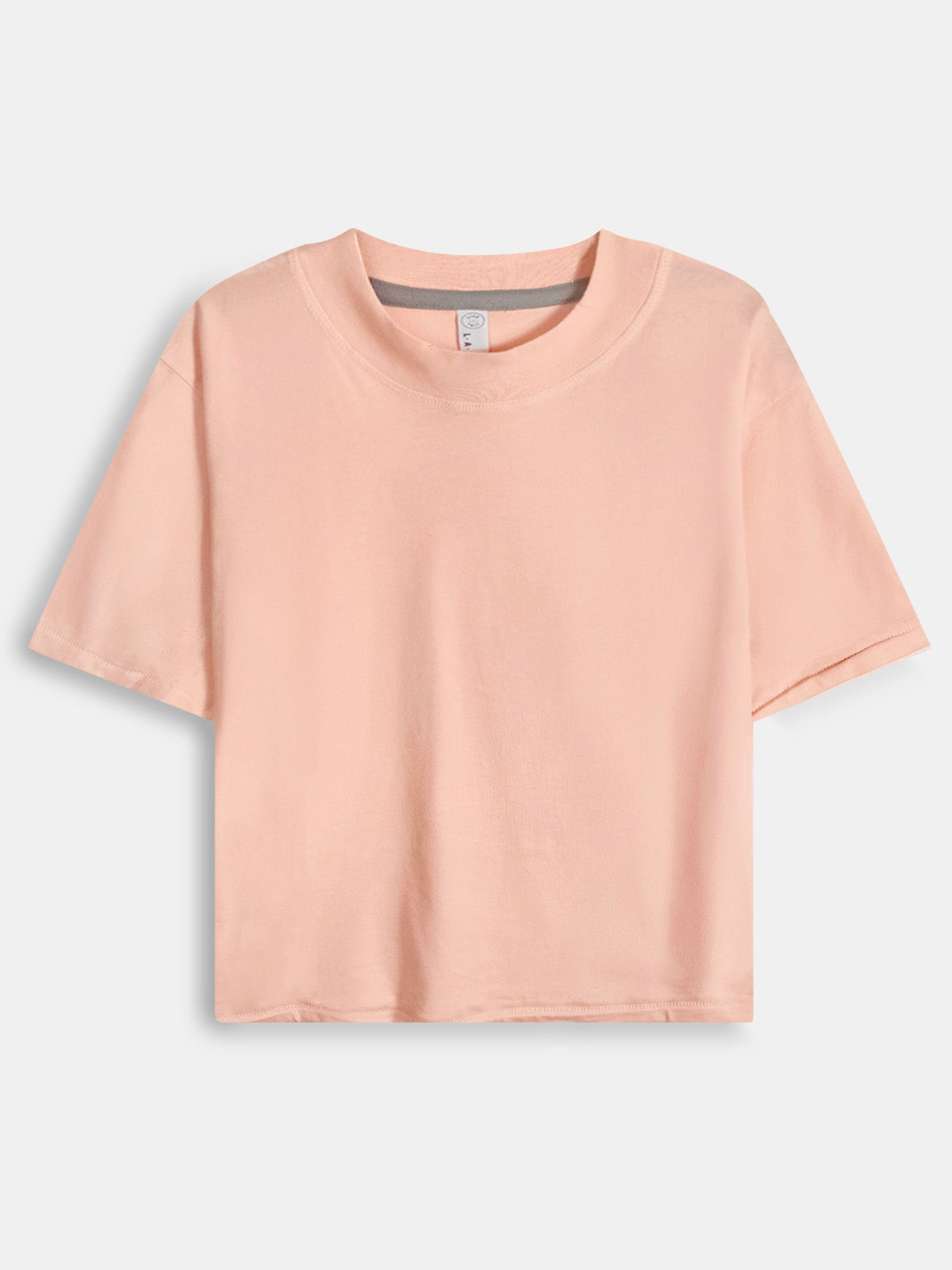 Ladies Boxy Fit Peach T-Shirt