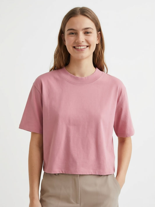 Ladies Boxy Fit T-Shirt Pink