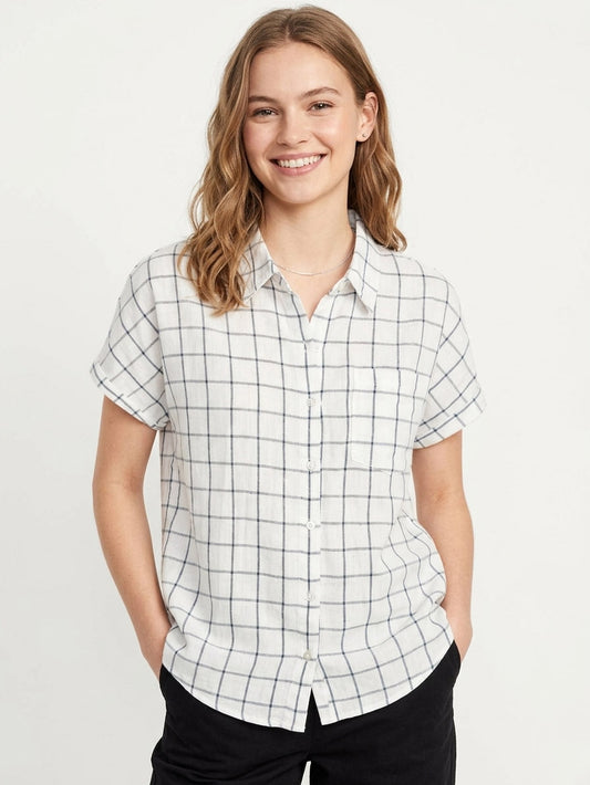 Ladies Checked Woven Shirt