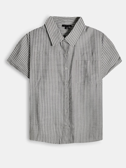 Ladies Striped Woven Shirt