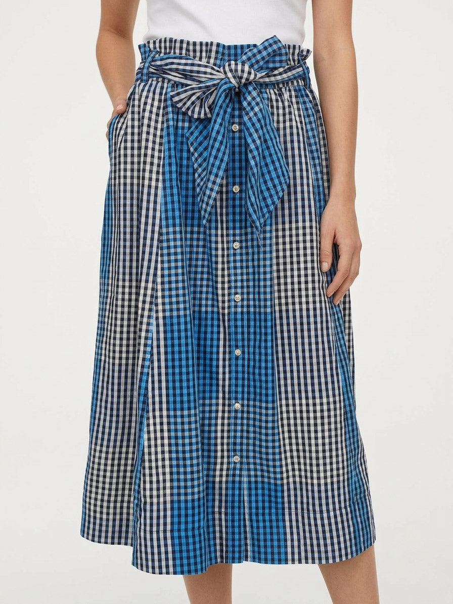 Ladies Woven Checked Skirt