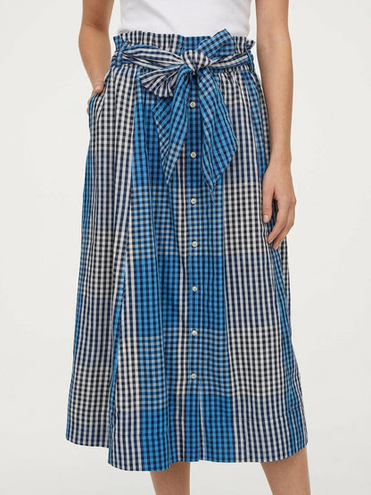 Ladies Woven Checked Skirt