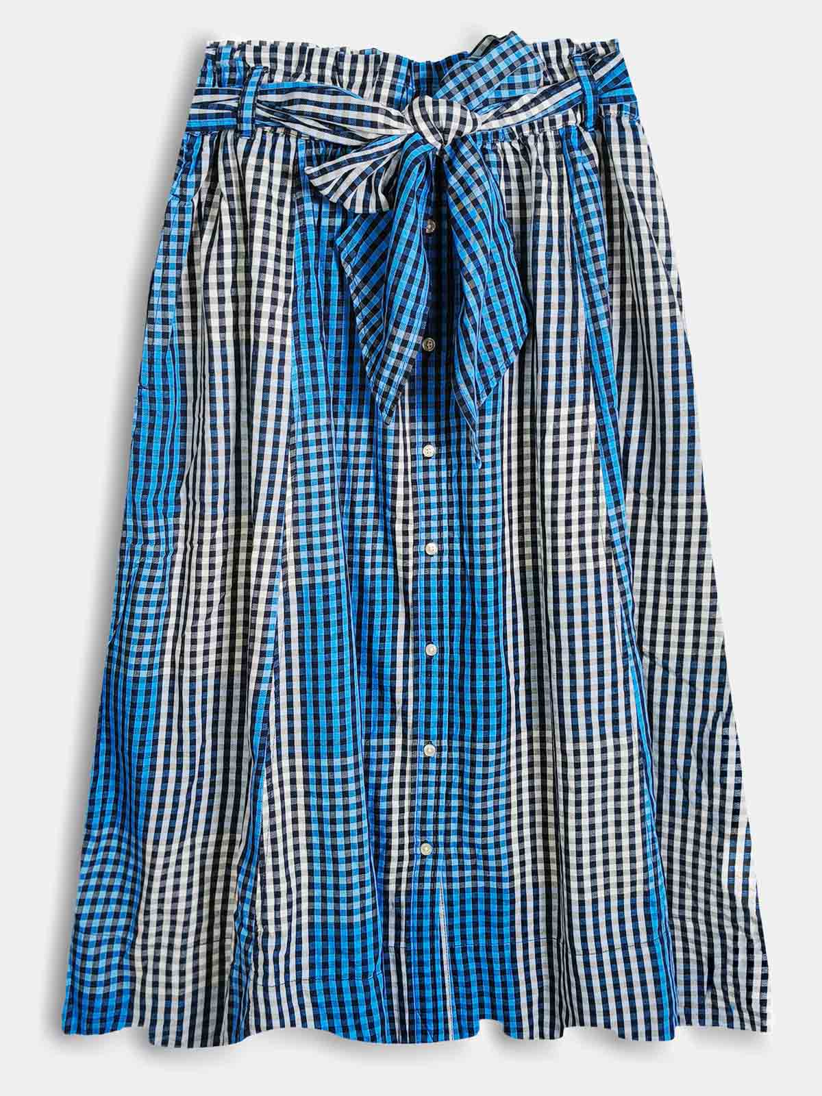 Ladies Woven Checked Skirt