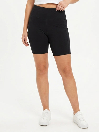 Ladies Black Active Wear Shorts