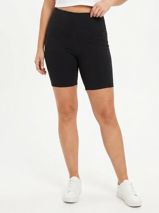 Ladies Black Active Wear Shorts