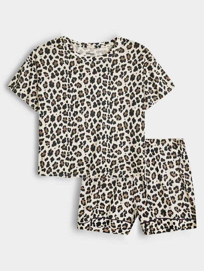 Ladies Printed Viscose Short Set