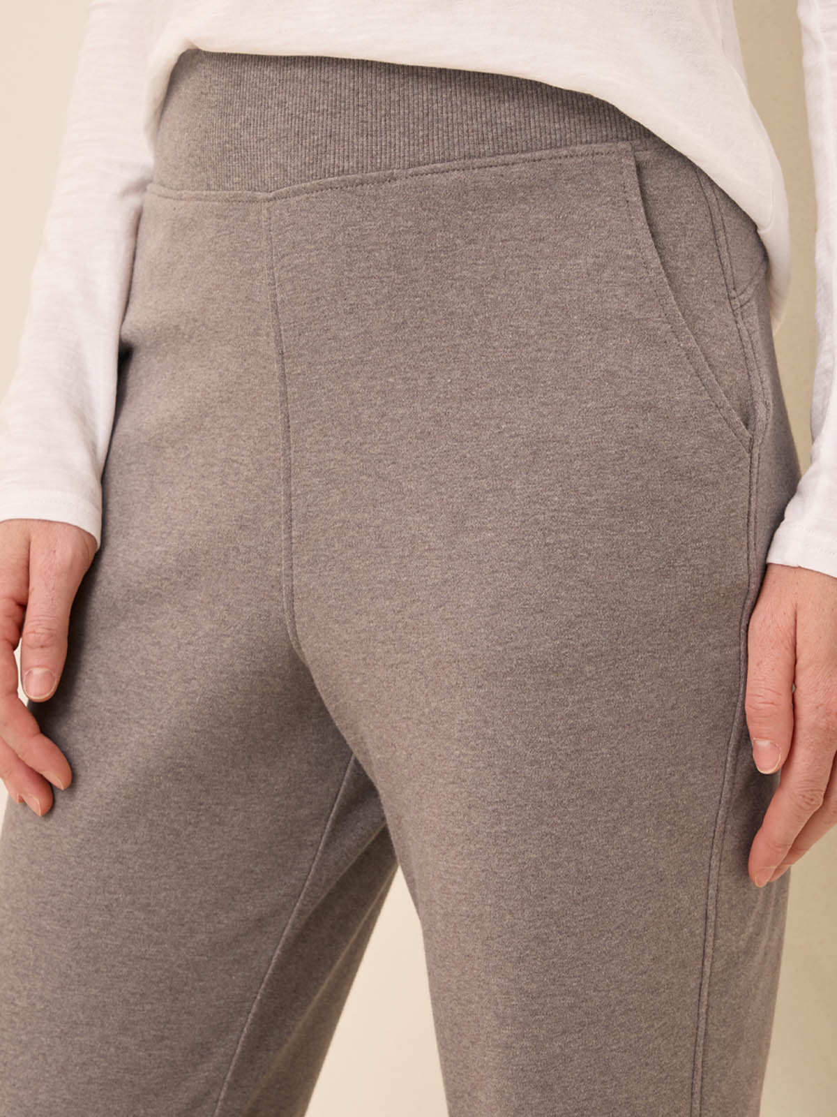 Ladies Organic Cotton Knit Joggers