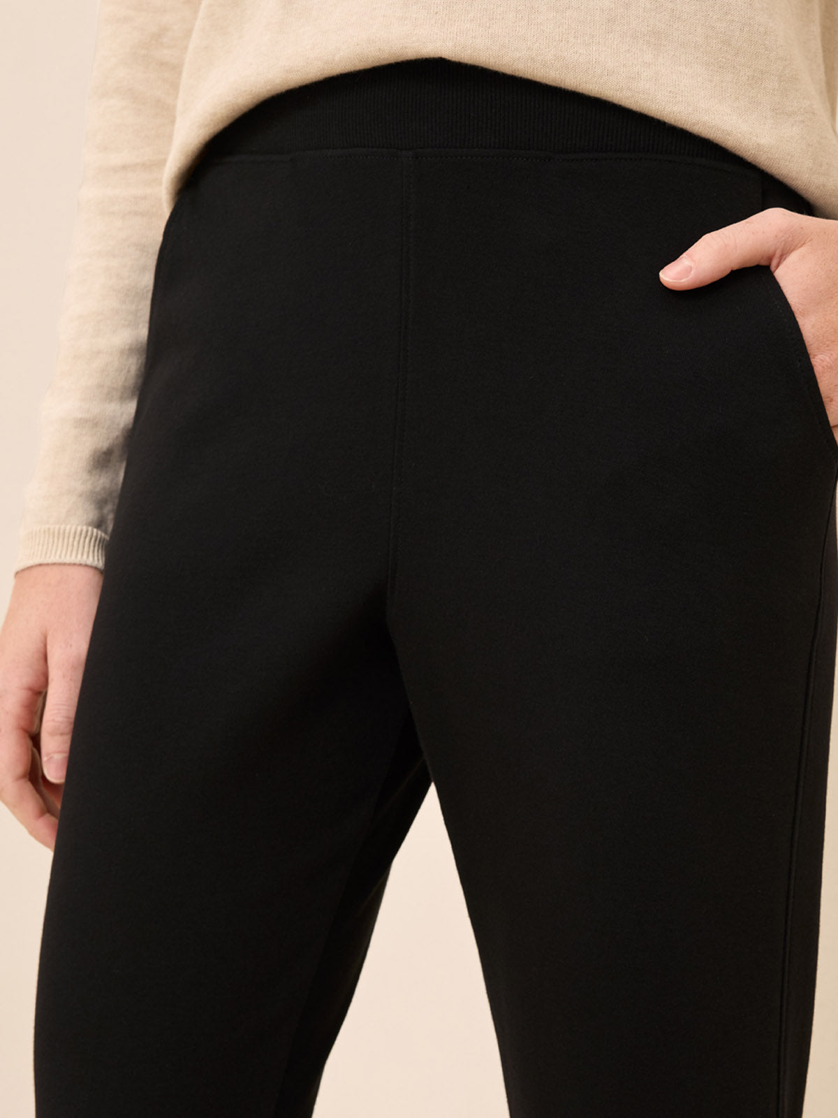 Ladies Organic Cotton Black Jogger