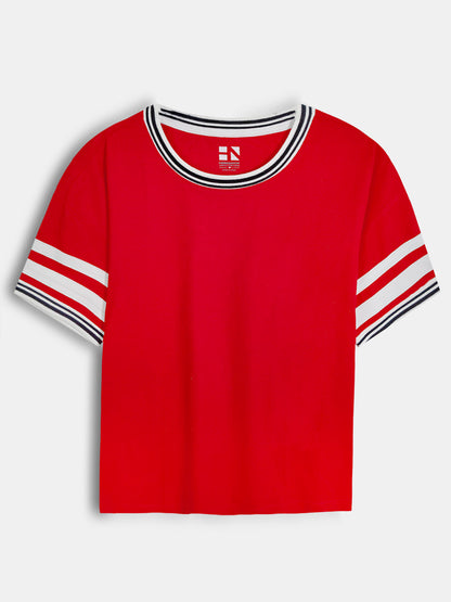 Ladies Cropped Ringer T-Shirt