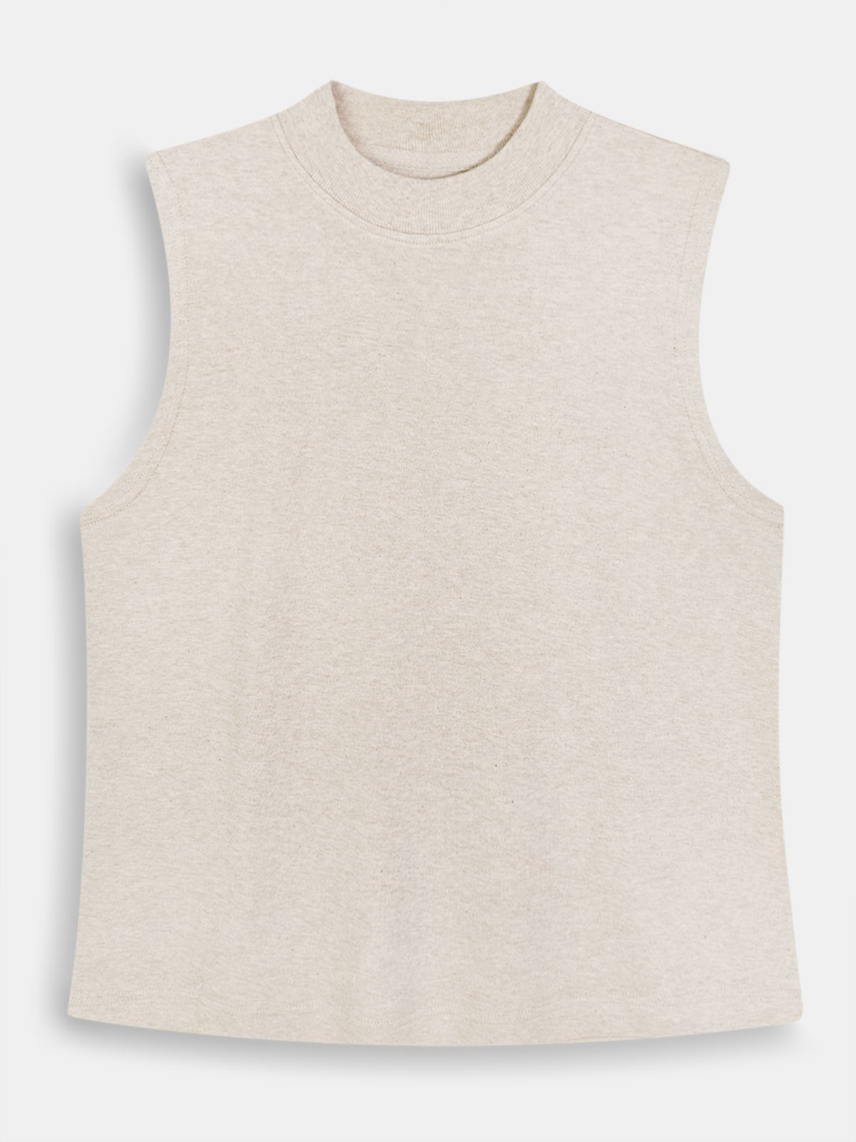 Ladies Sleeveless Ecru Top