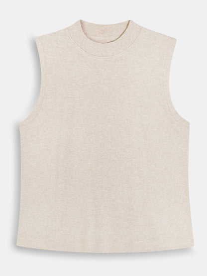 Ladies Sleeveless Ecru Top