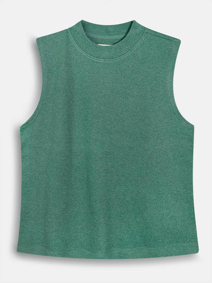 Ladies Sleeveless Green Top