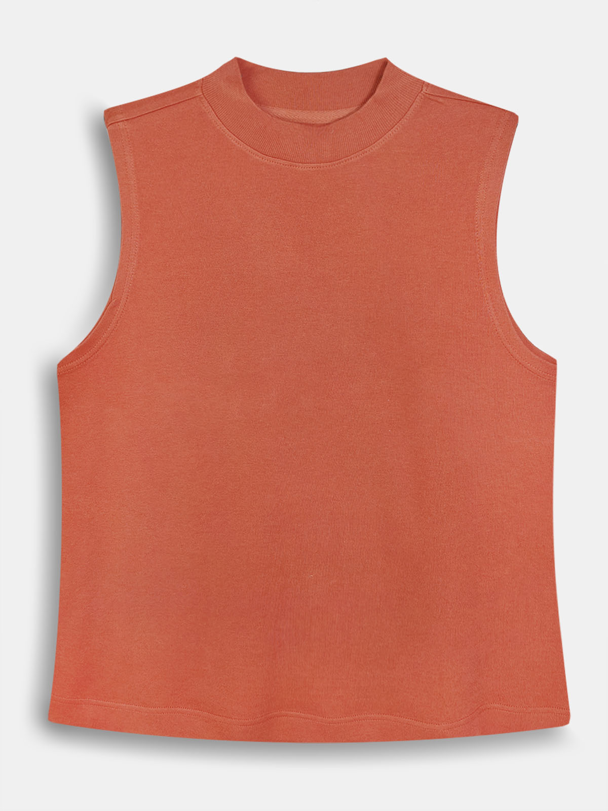 Ladies Sleeveless Rust Top