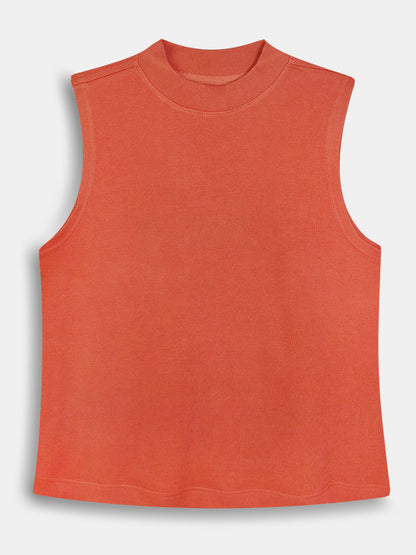 Ladies Sleeveless Rust Top