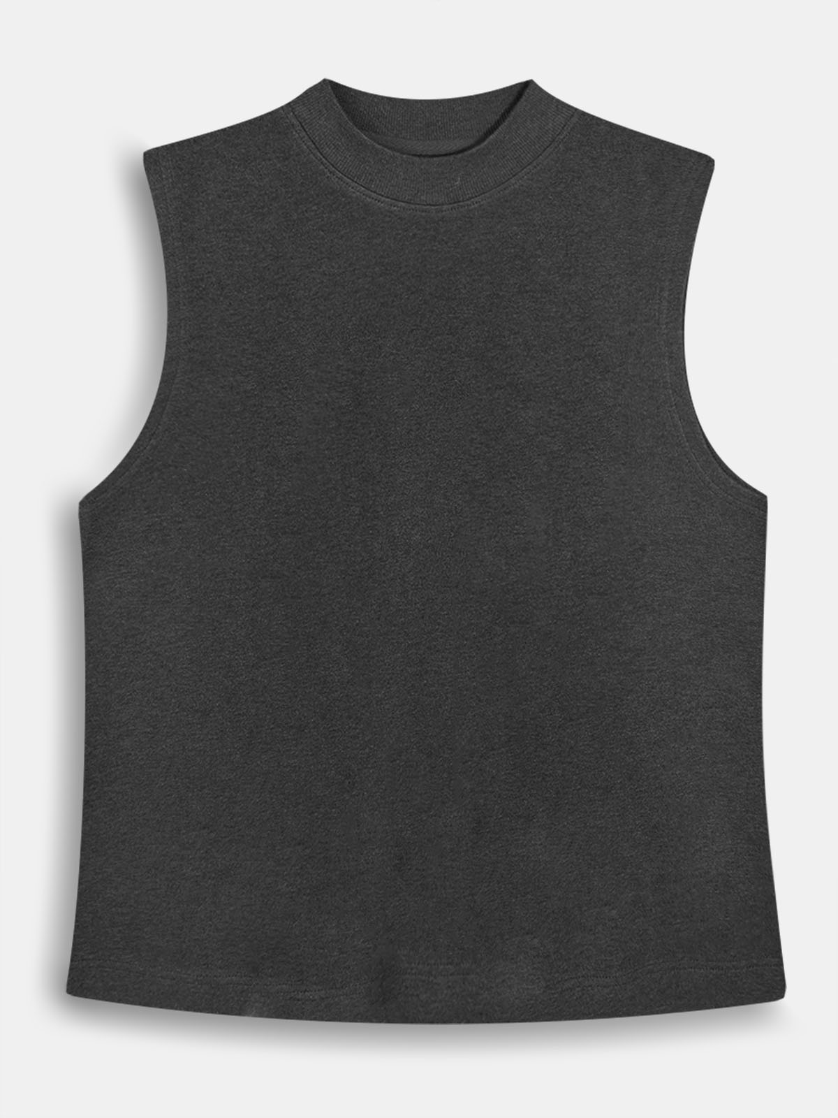Ladies Sleeveless Black Greindled Top