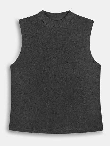 Ladies Sleeveless Black Greindled Top