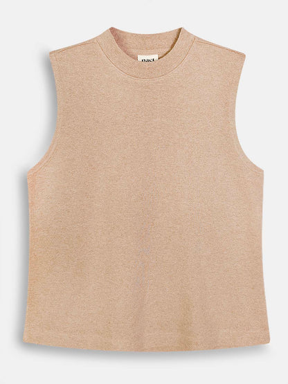 Ladies Sleeveless Khaki Top
