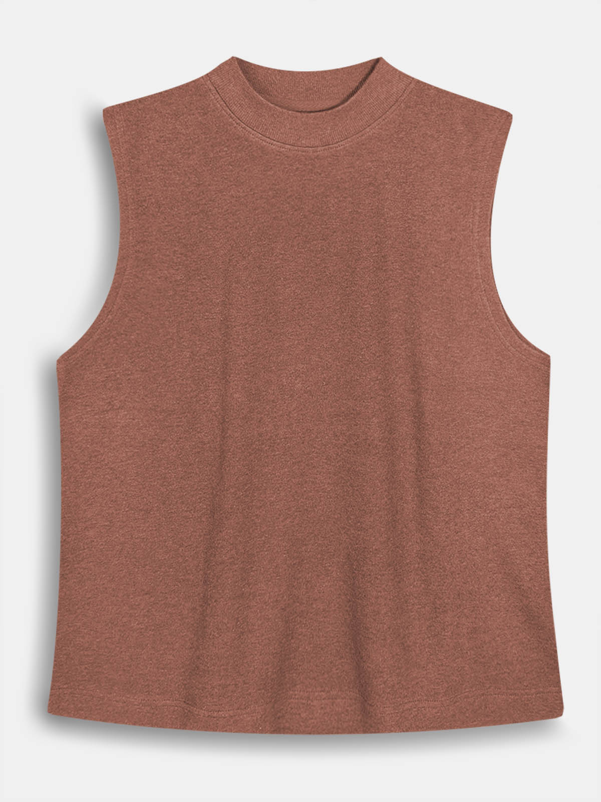 Ladies Sleeveless Rust Grindled Top