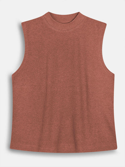 Ladies Sleeveless Rust Grindled Top