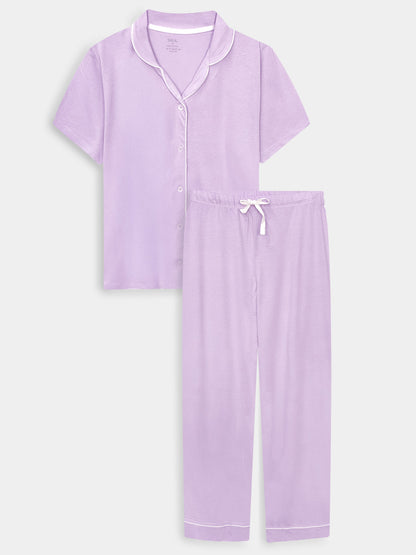 Ladies Sleepwear Pyjama Set Lavender