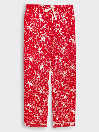 Ladies Sleepwear Pyjama Set Red AOP