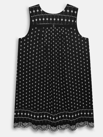 Ladies Sleeveless Printed Dress