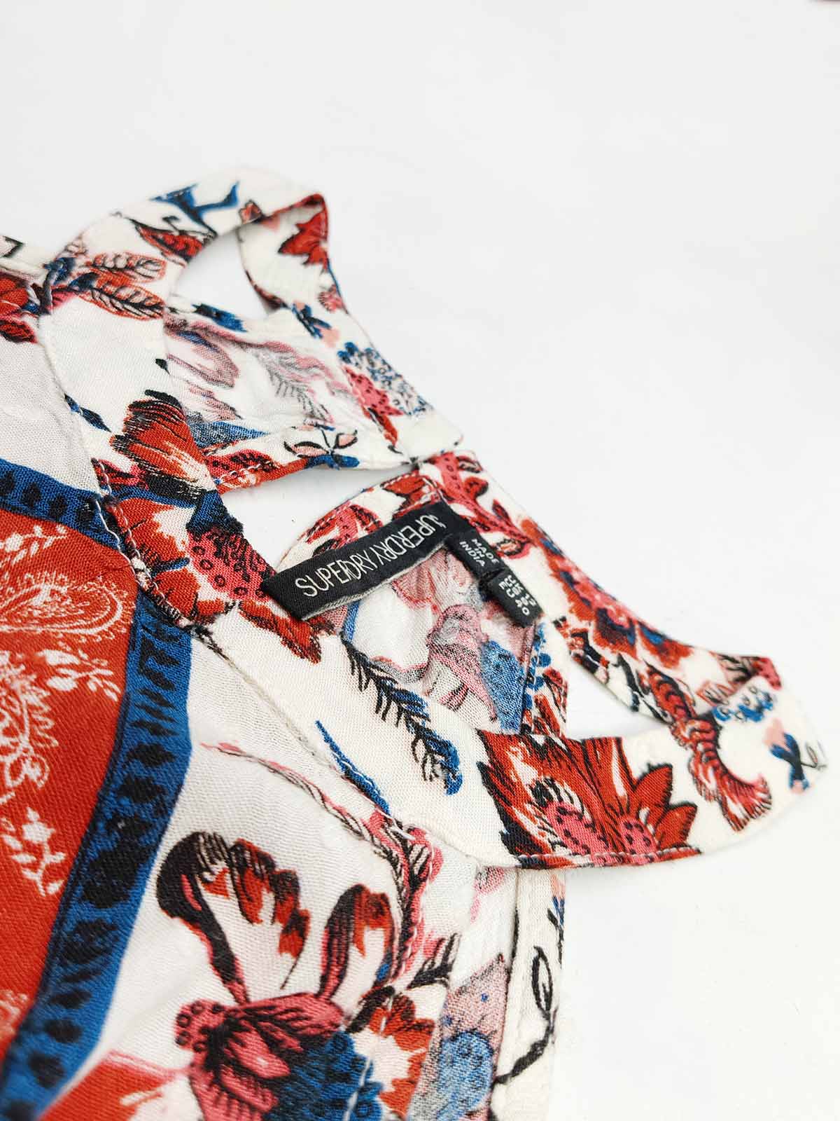 Ladies Viscose Printed Dungaree