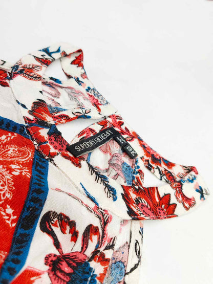 Ladies Viscose Printed Dungaree
