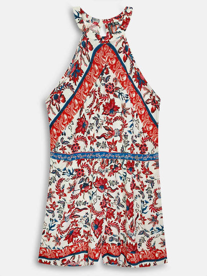 Ladies Viscose Printed Dungaree