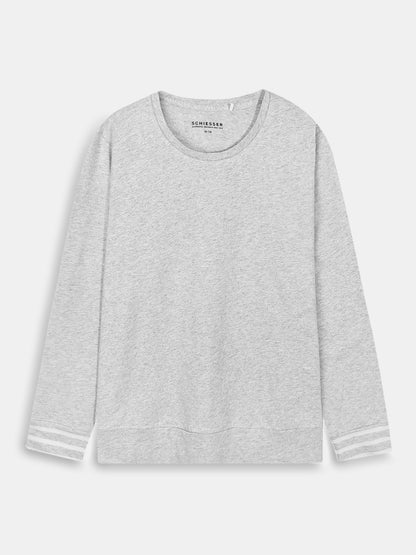 Ladies Grey Melange Pyjama Set