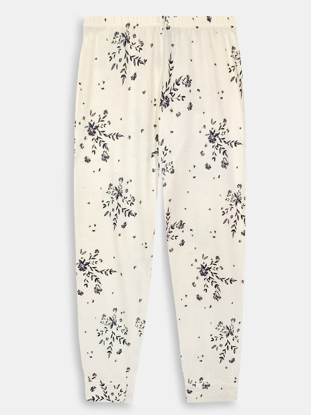 Ladies Grey-White Pyjama Set