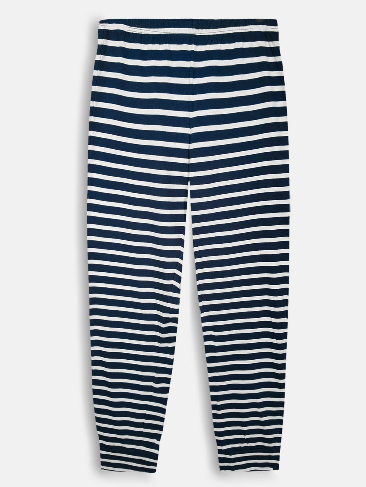 Ladies Navy Striped Pyjama Set