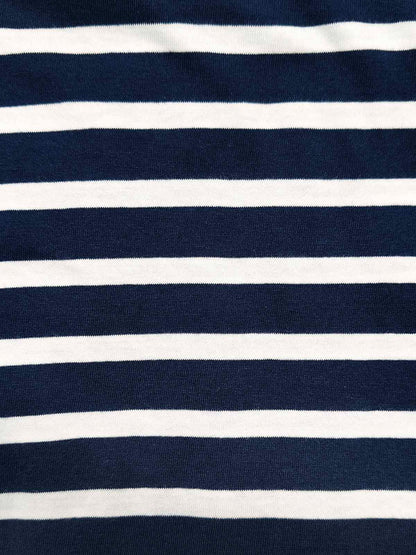 Ladies Navy Striped Pyjama Set