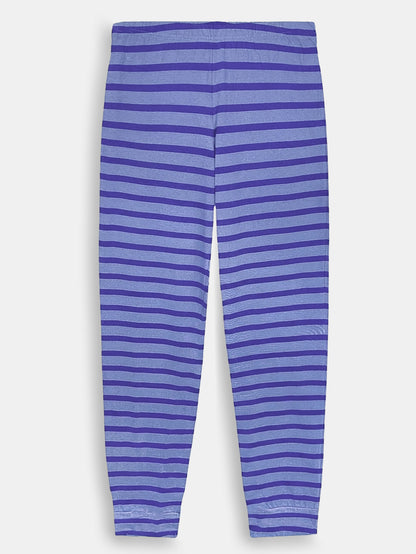 Ladies Blue Stripped Pyjama Set