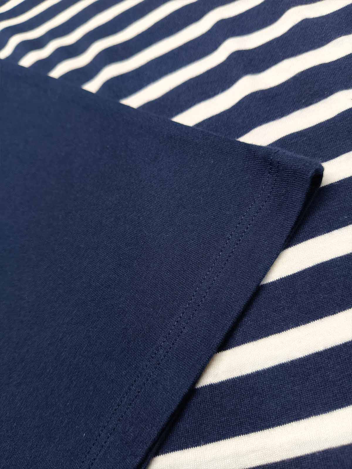 Ladies Striped Navy Pyjama Set