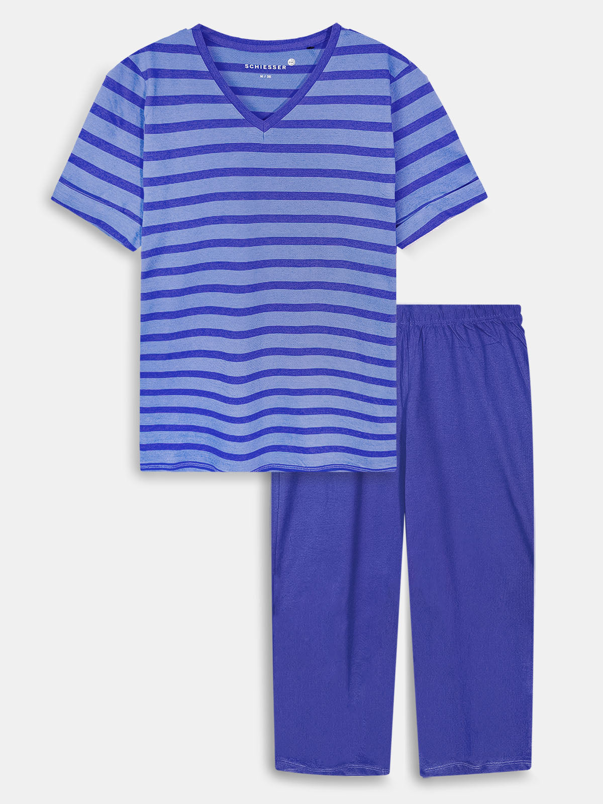 Ladies Striped Capri Pyjama Set