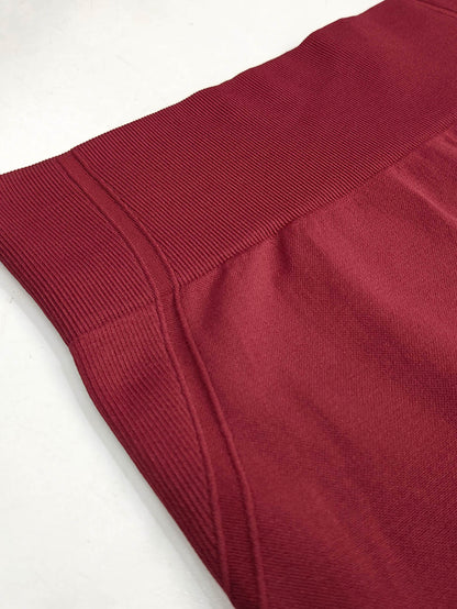Ladies Active Wear Burgundy Leggings
