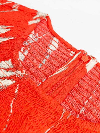 Ladies Orange AOP Dungaree