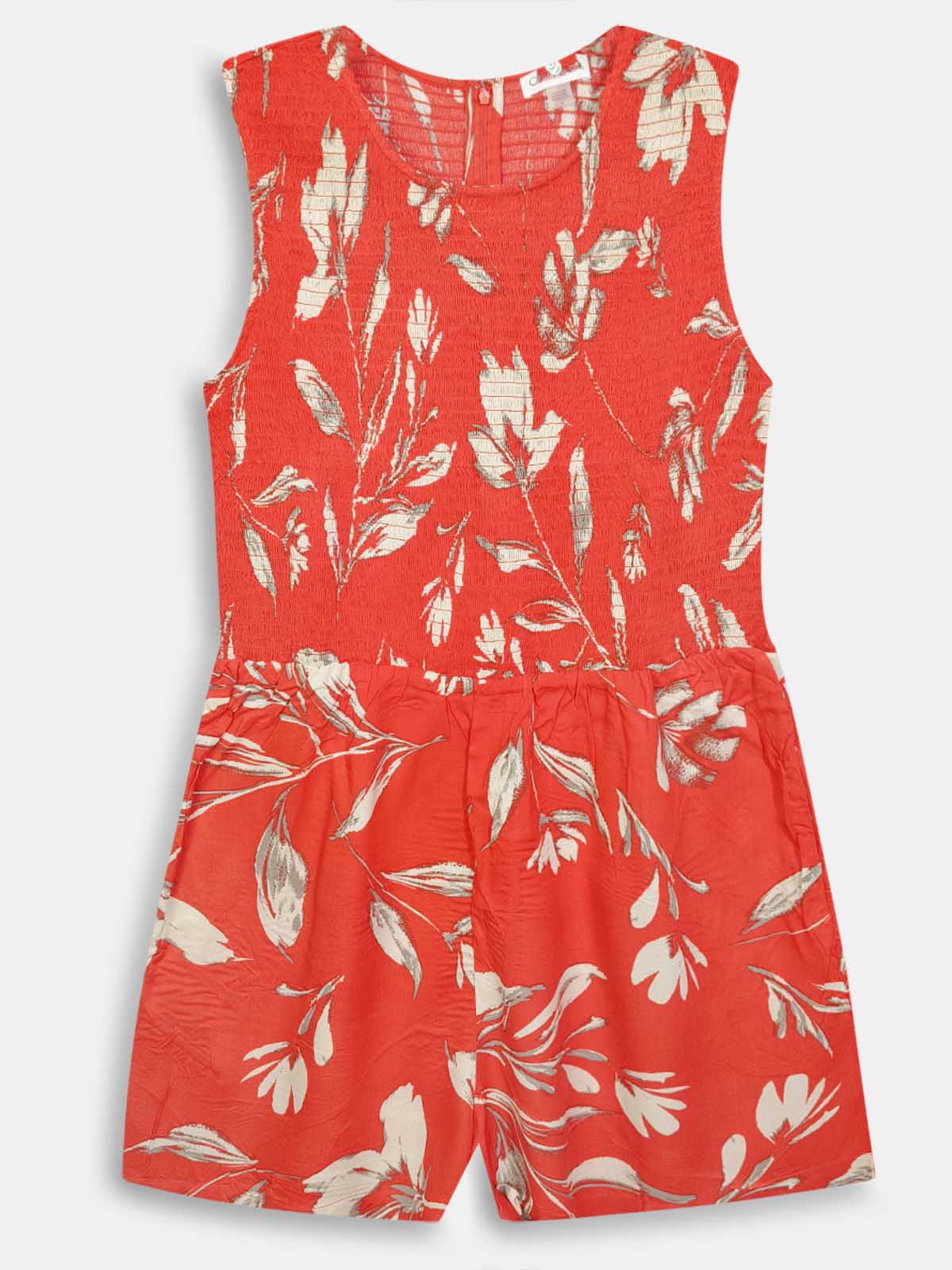 Ladies Orange AOP Dungaree