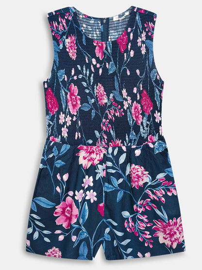 Ladies Flower AOP Dungaree