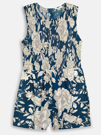 Ladies Blue AOP Dungaree