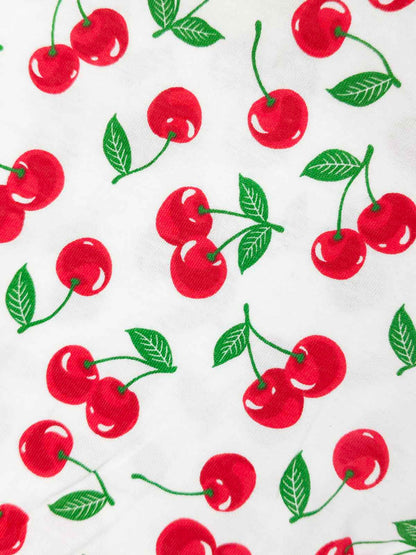 Ladies  Cherry Printed Shorty Set