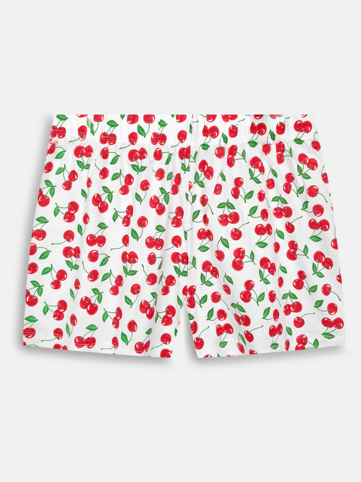 Ladies  Cherry Printed Shorty Set