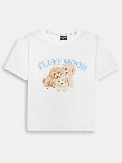 Ladies Puppy Printed Shorty Set