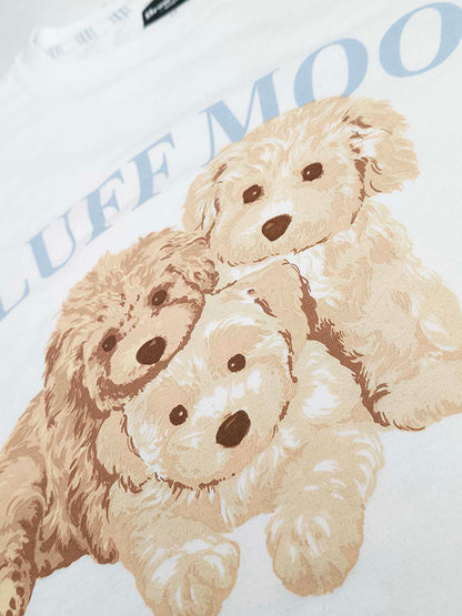 Ladies Puppy Printed Shorty Set