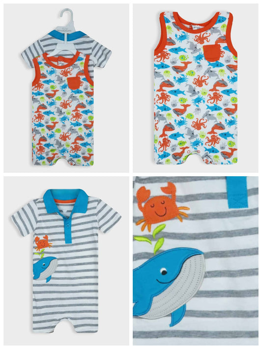 Baby Boys 2 Pc Playsuit Set