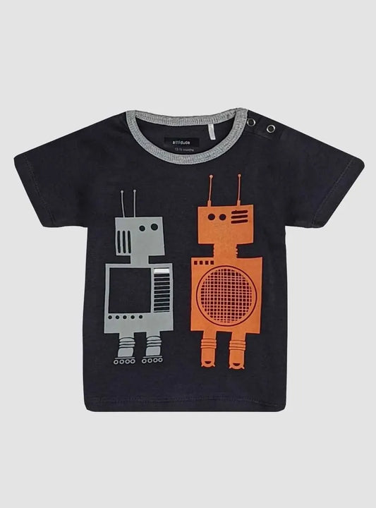 Boys Printed T-Shirt Dark Grey